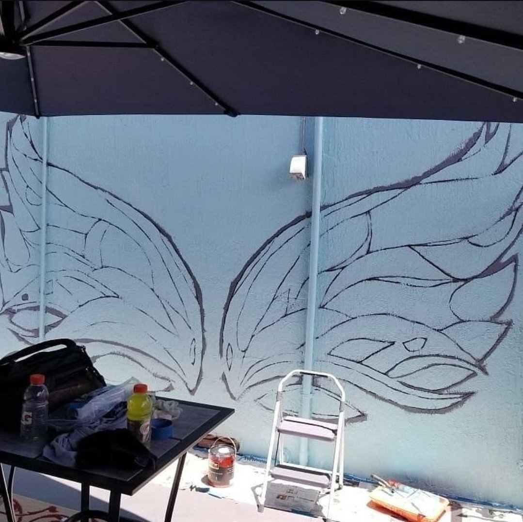 Wings, Process: line work