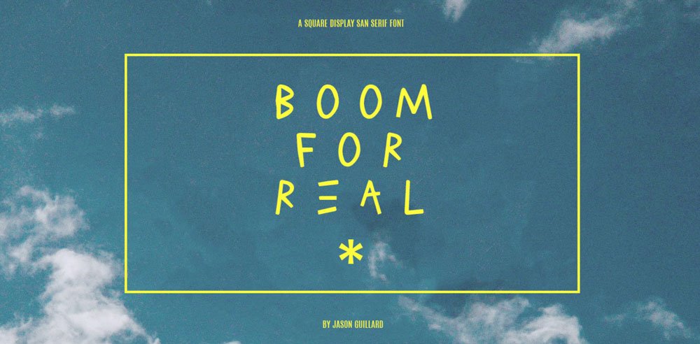 Boom For Real experimental typeface