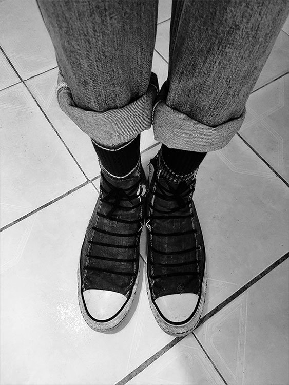 Deconstructed Chuck Taylor sneaker
